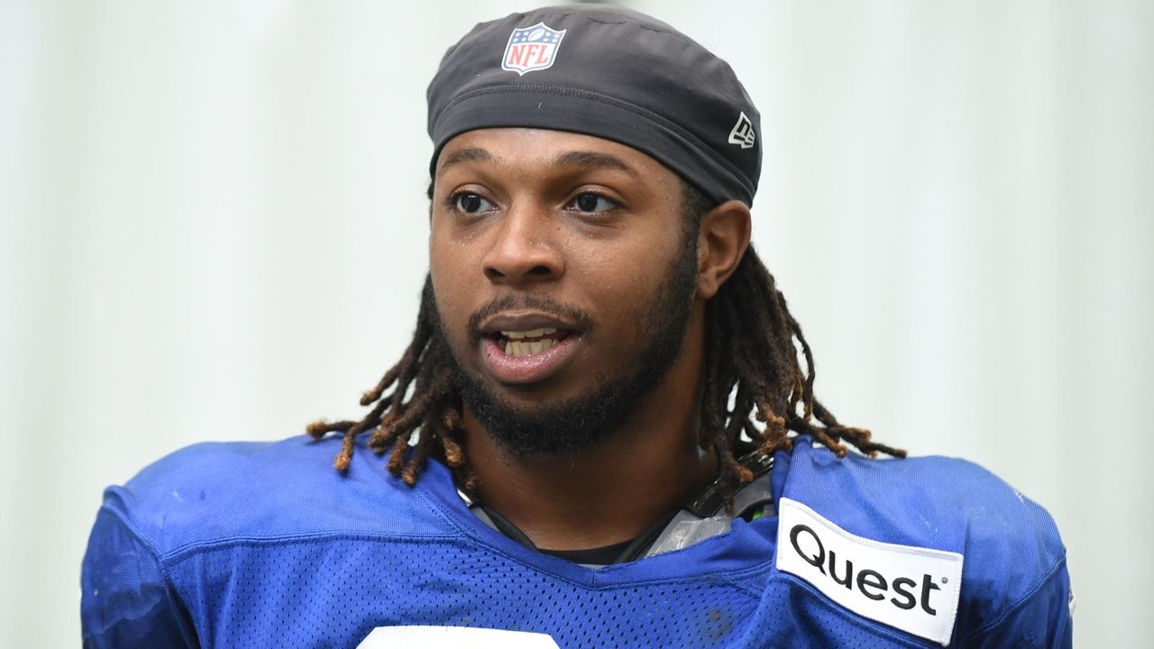 New York Giants running back Antonio Williams (21) during an NFL preseason  football game against the