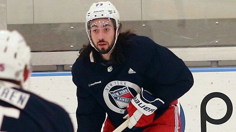 Rangers' Mika Zibanejad during training camp at the team practice facility...