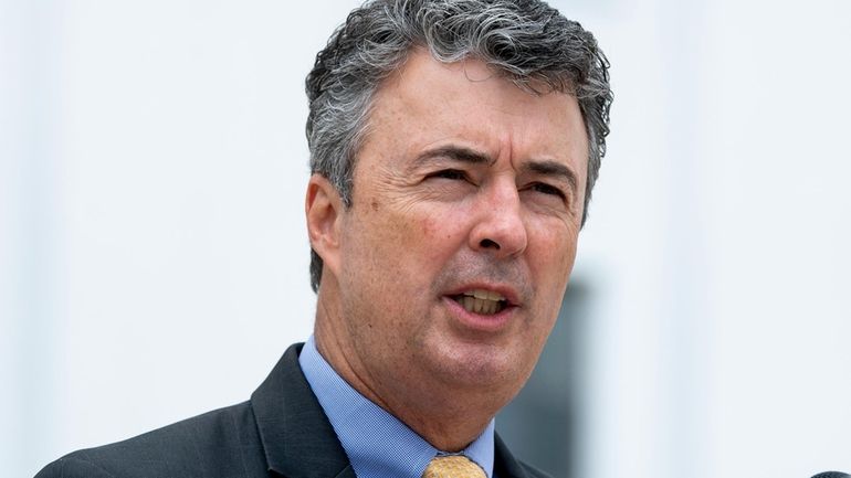 Alabama Attorney General Steve Marshall speaks at a news conference,...