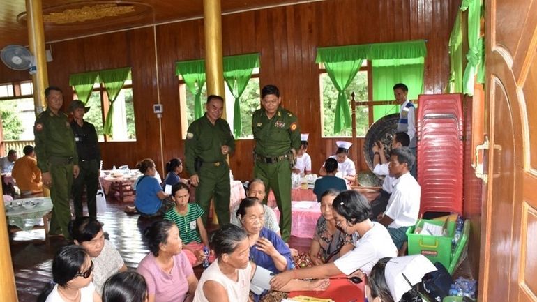 In this image provided by The Myanmar Military True News...