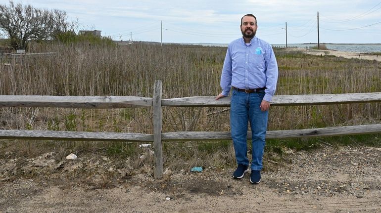 Brookhaven Councilman Dan Panico stands at the end of Cranberry...