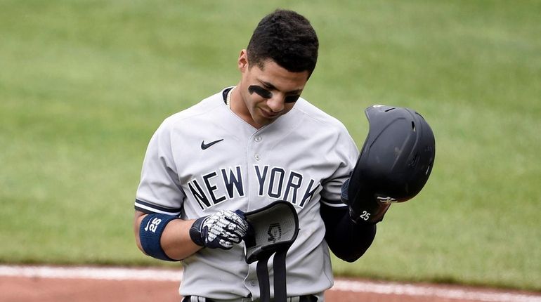 Gleyber Torres of the Yankees was fully vaccinated and had already had...