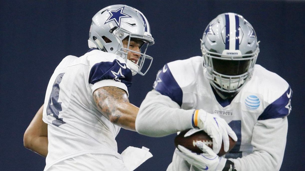 Watch: Ex-Cowboys RB Ezekiel Elliott takes practice field with