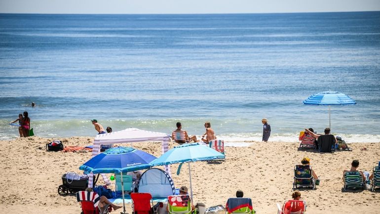 Main Beach in East Hampton is a popular haunt and...