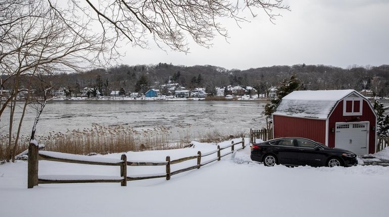 A view of Mill Pond from Prospect Road in Centerport