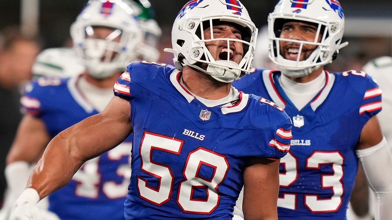 Bills linebacker Matt Milano keeps quiet while marching to his own 'boom,  boom' beat