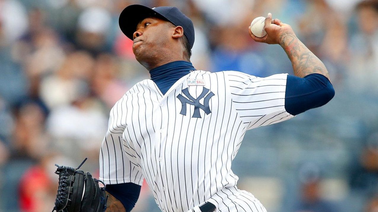 Video: Aroldis Chapman threw 14 pitches last night. Twelve were