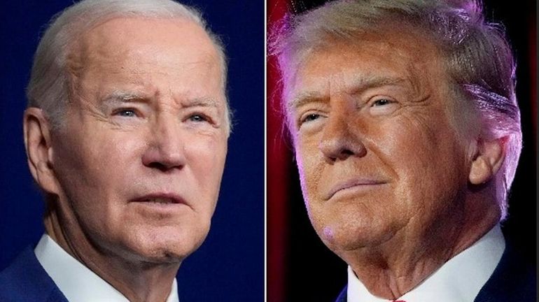 The presidential campaigns of Democrat Joe Biden, left, and Republican Donald Trump are...