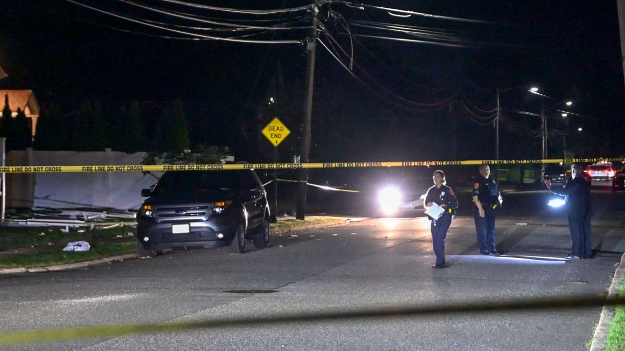 Police Woman exits car in West Islip, struck by driver who fled Newsday