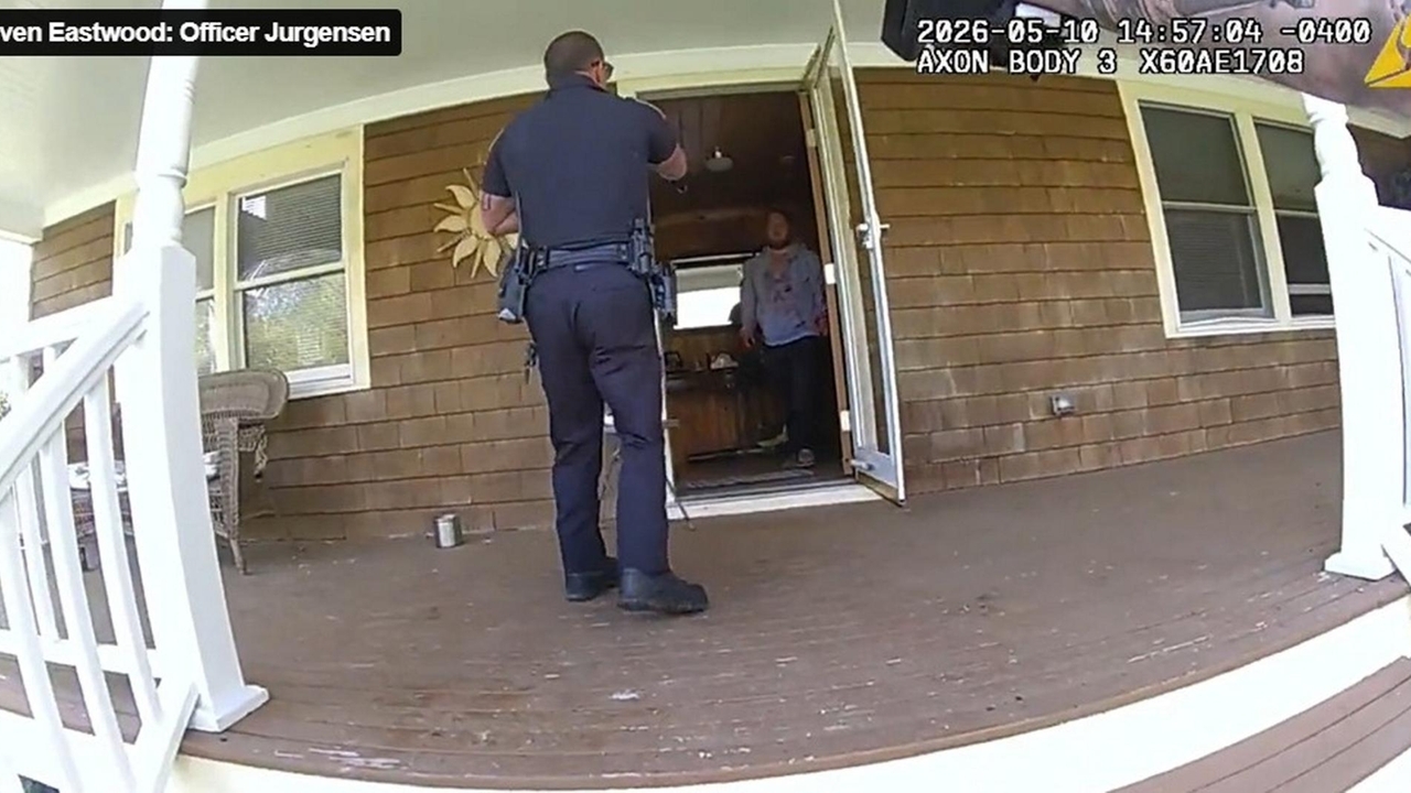 Southampton police body camera footage shows Steven Eastwood stabbing his mother, ignoring officers, before police fatally shot him