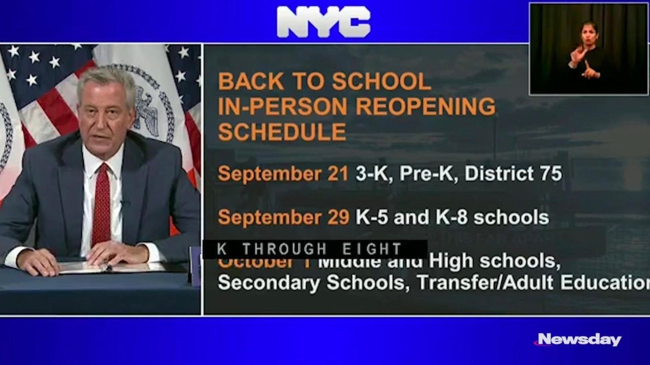 NYC public schools reopening plan for 1.1M students changes again Newsday