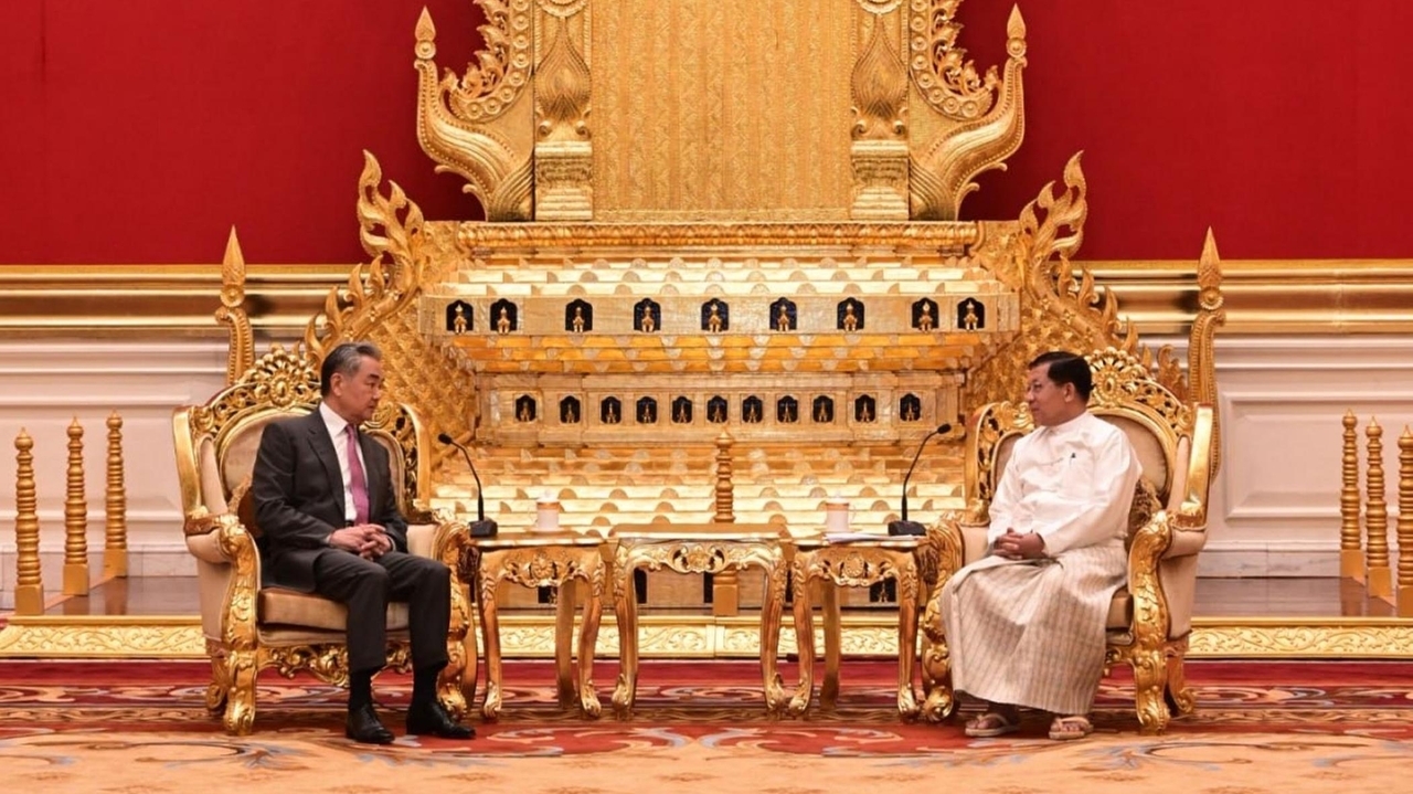 China's top diplomat meets leader of Myanmar's military-backed government on regional tour