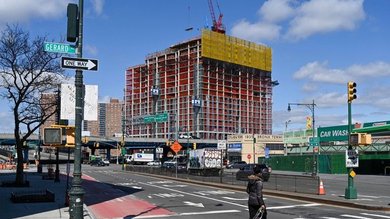 Construction of the Universal Hip Hop Museum in the Melrose...