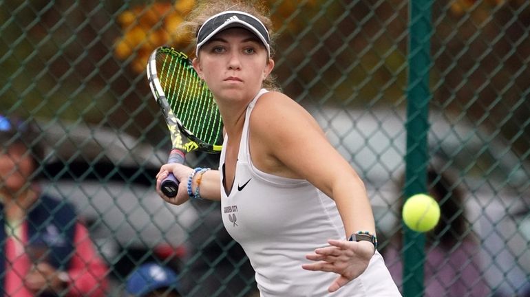 Garden City's Nina Wiese won the state girls tennis championship...