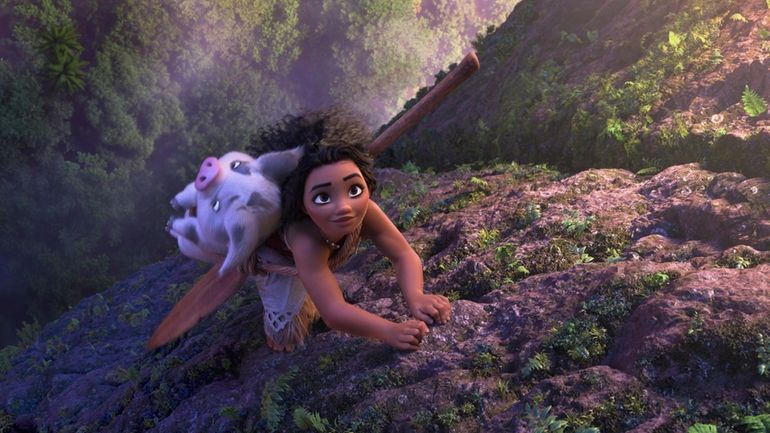 This image released by Disney shows Moana, voiced by Auli'i...