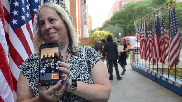 Seaford resident Cindy Earley memorialized her husband, EMS Capt. Michael...