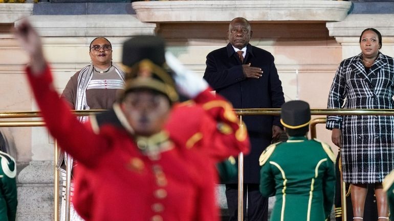 South African President Cyril Ramaphosa arrives for the Opening of...