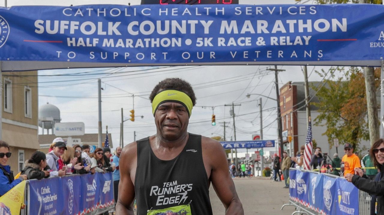 Race winners cross finish line at Suffolk County marathon Newsday