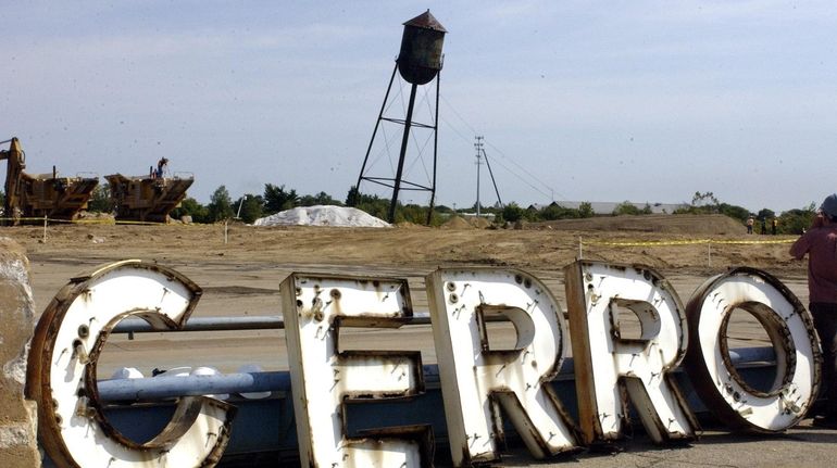 The Cerro Wire water tower starting to fall down as...