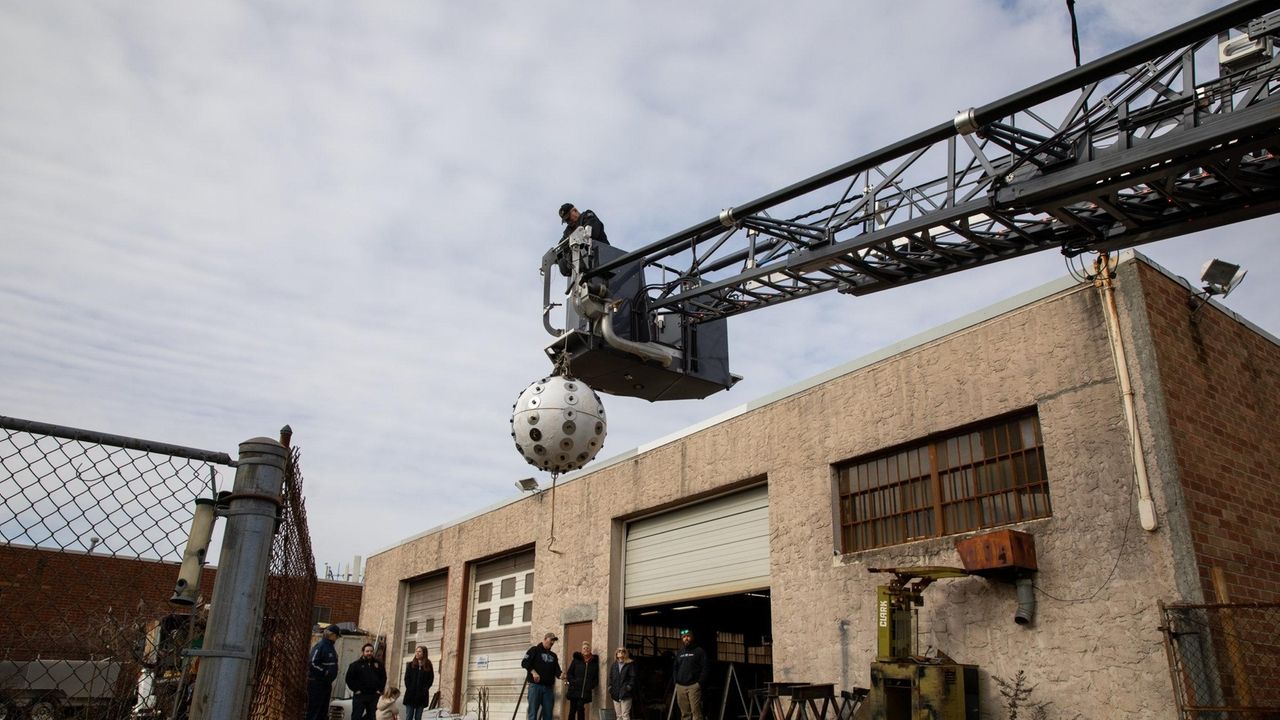 Lindenhurst's first New Year's Eve ball drop ball created by familyrun
