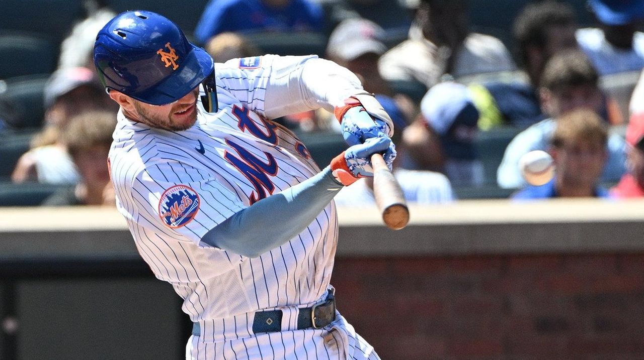 Pete Alonso retaliates with his bat during Mets' win over Angels - Newsday
