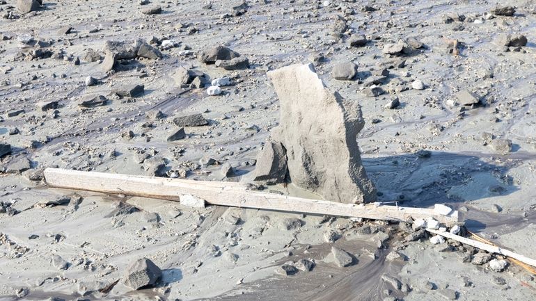 This images released by the National Park Service shows debris...