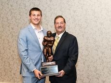 Bayport-Blue Point's Brady Clark receives the Hansen Award