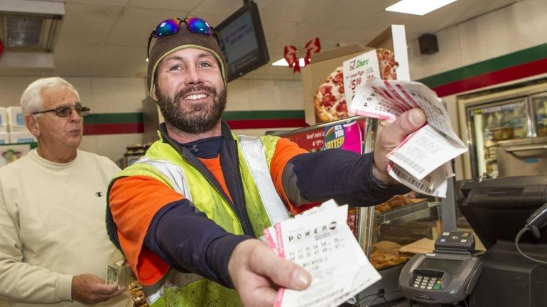 Brad Abbott from Water Mill made his Powerball purchase at...