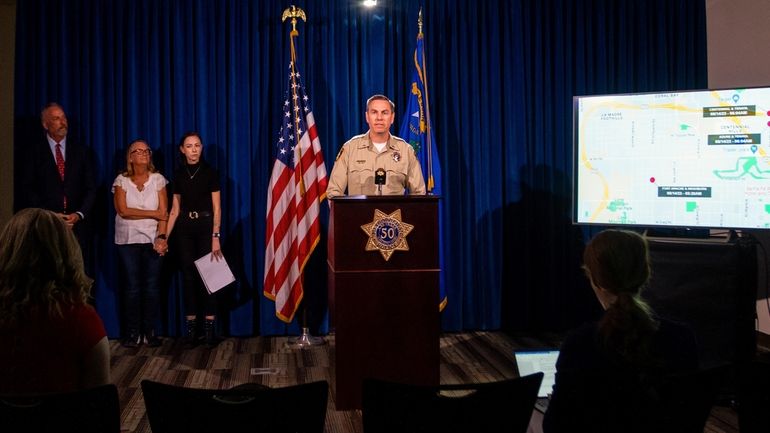 Deputy Chief Nick Farese speaks at a news conference on...