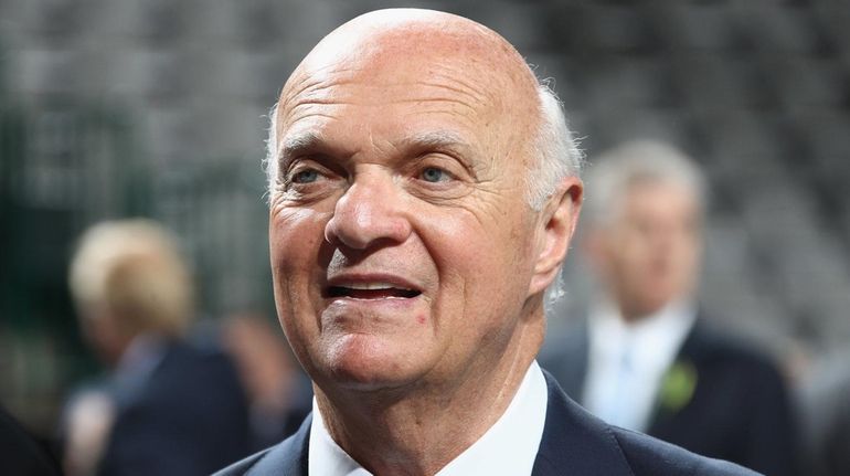 Lou Lamoriello of the New York Islanders attends the first...