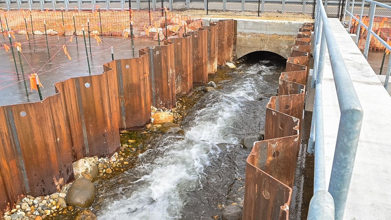 Yaphank fish passage that helps species swim up Carmans River replaces