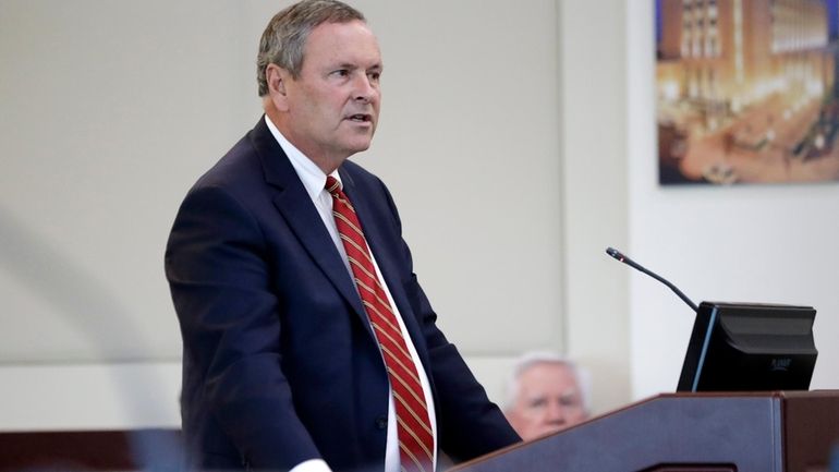 Nashville District Attorney Glenn Funk speaks in Nashville, Tenn., Aug....