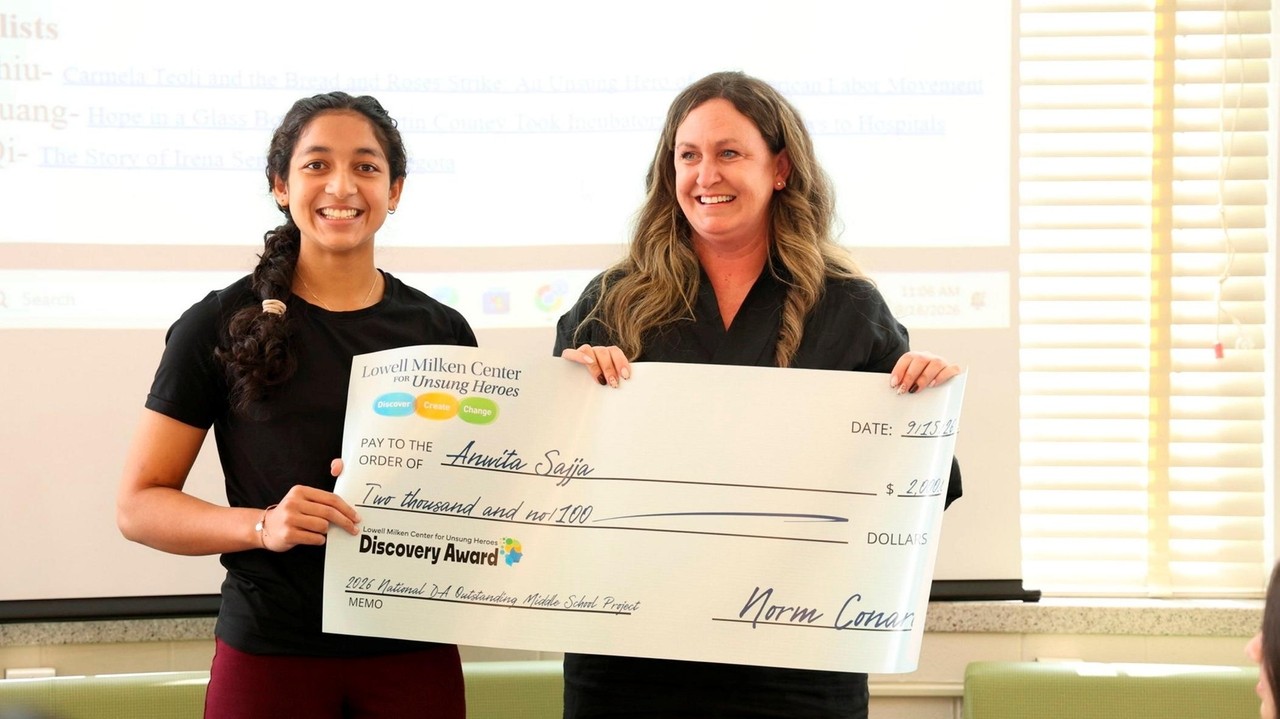Jericho student named winner in Lowell Milken contest