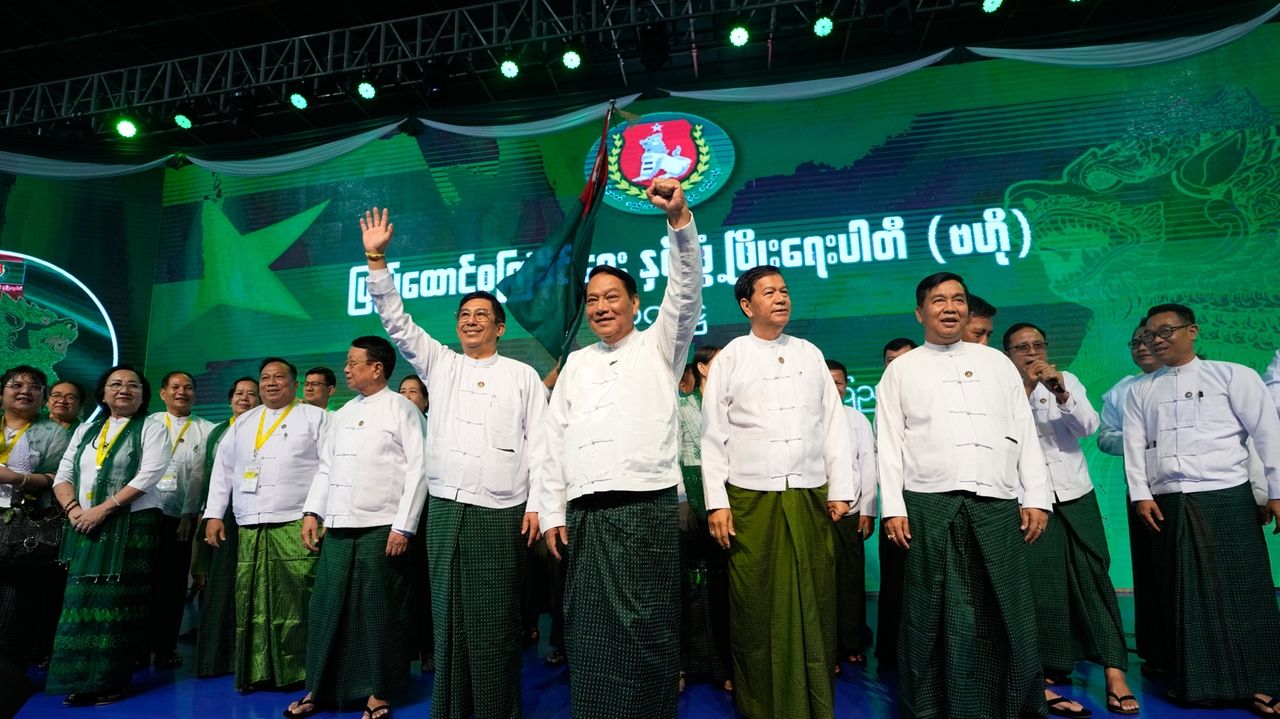 Military-backed party leads in early election results in Myanmar