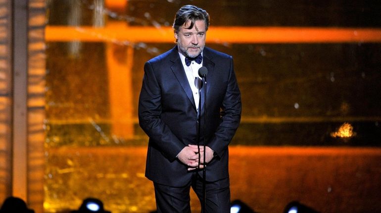 Oscar-winning actor Russell Crowe speaks at the 2016 Breakthrough Prize...