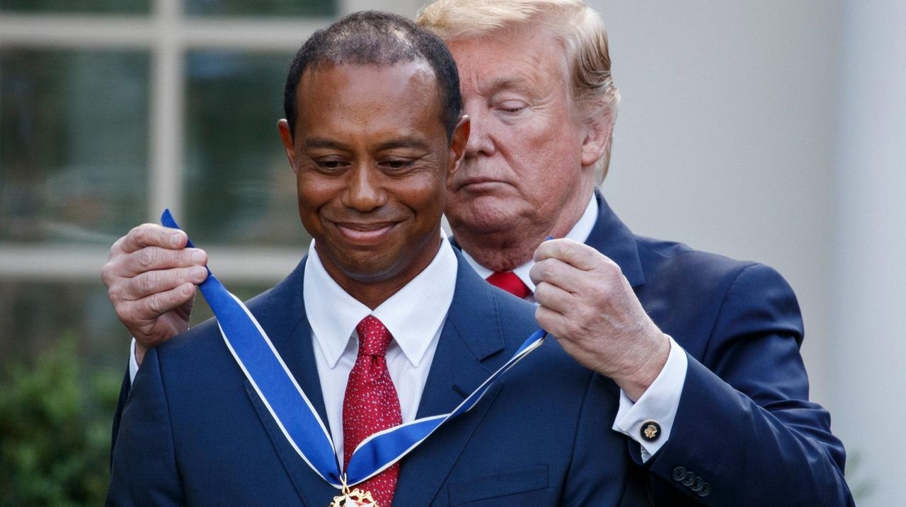 Tiger Woods awarded Presidential Medal of Freedom in White House