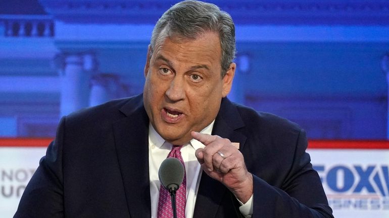 Former New Jersey Gov. Chris Christie speaks during a Republican...