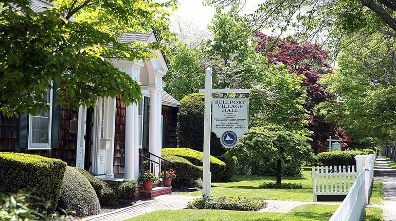 Bellport Village Hall, seen here on May 25.