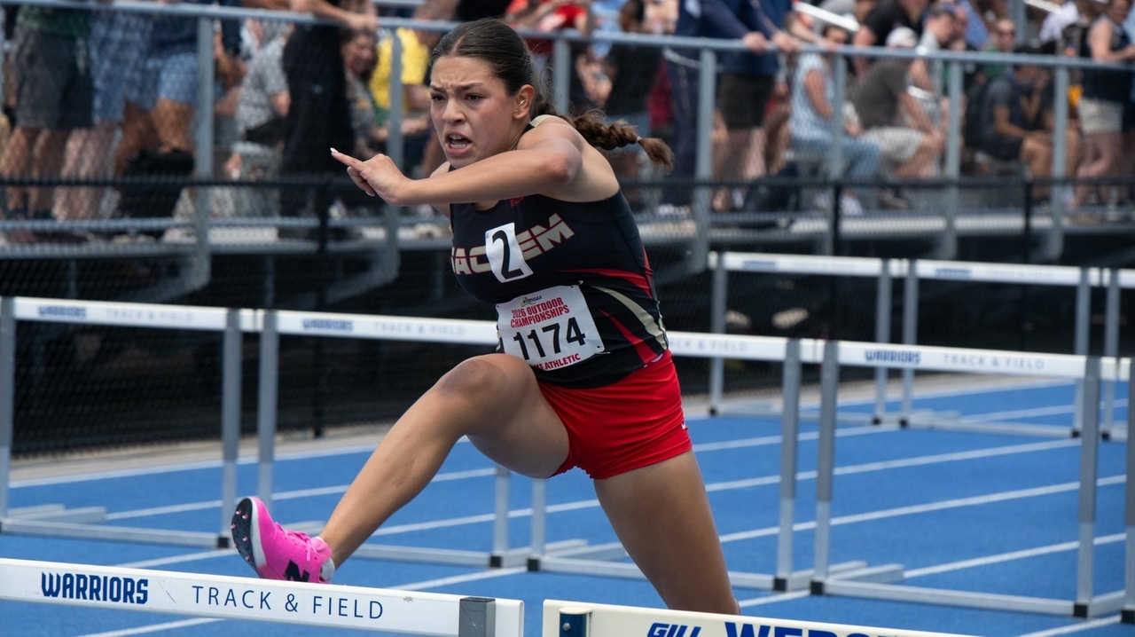 Valley Stream North's Paige Fessler, Sachem East's Bella Galeas win state titles in pentathlon - Newsday