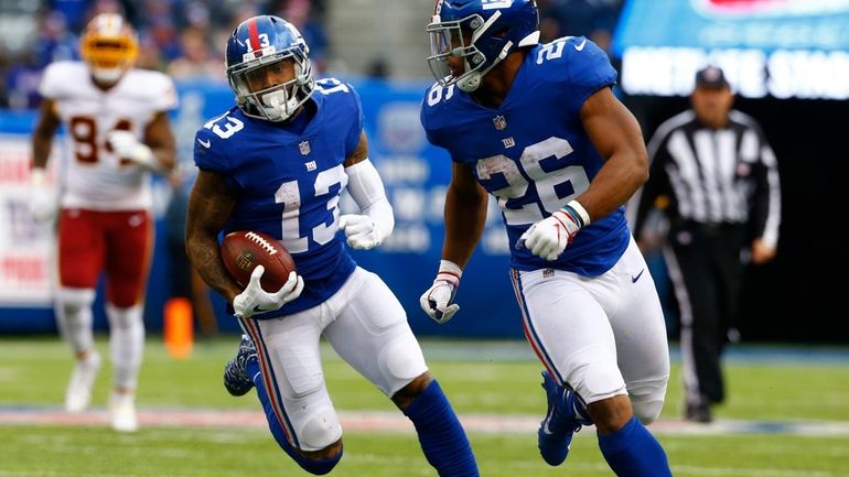 Saquon Barkley has different pitch to get Odell Beckham Jr. back on Giants:  'I don't have to tweet at him' 