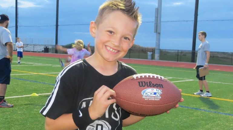 Sebastian Lippman, 8, of Plainview, will compete Saturday in Denver...