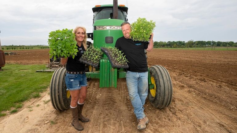 Jennifer Digney-Bihm, left, and Jon Fabb, owner of Oregon Road...