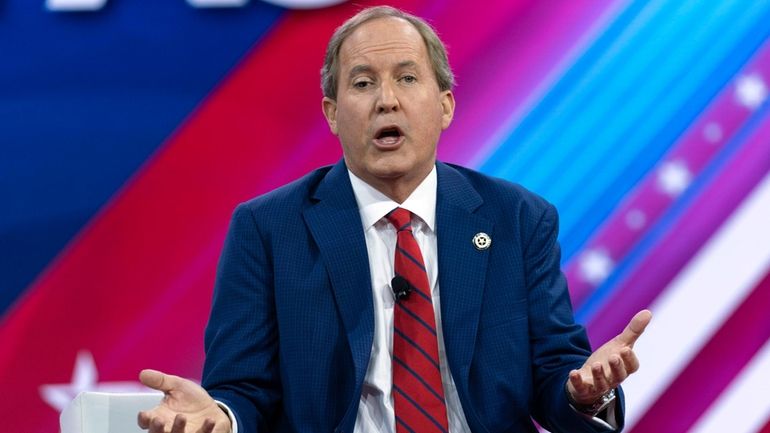 Texas Attorney General Ken Paxton speaks during the Conservative Political...