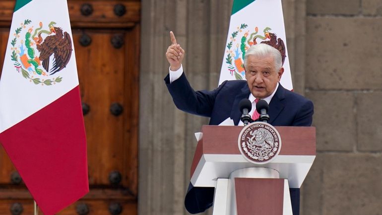 Outgoing President Andres Manuel Lopez Obrador delivers his last State...