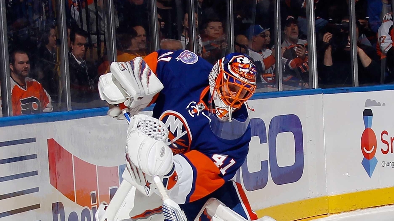 Jaroslav Halak allows four goals, wins 25th game anyway - Newsday