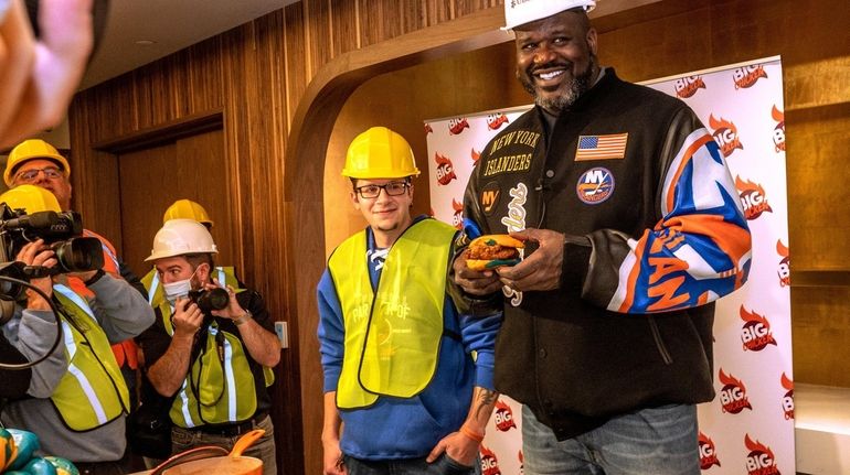 Former NBA champion and partner in Big Chicken restaurants Shaquille...