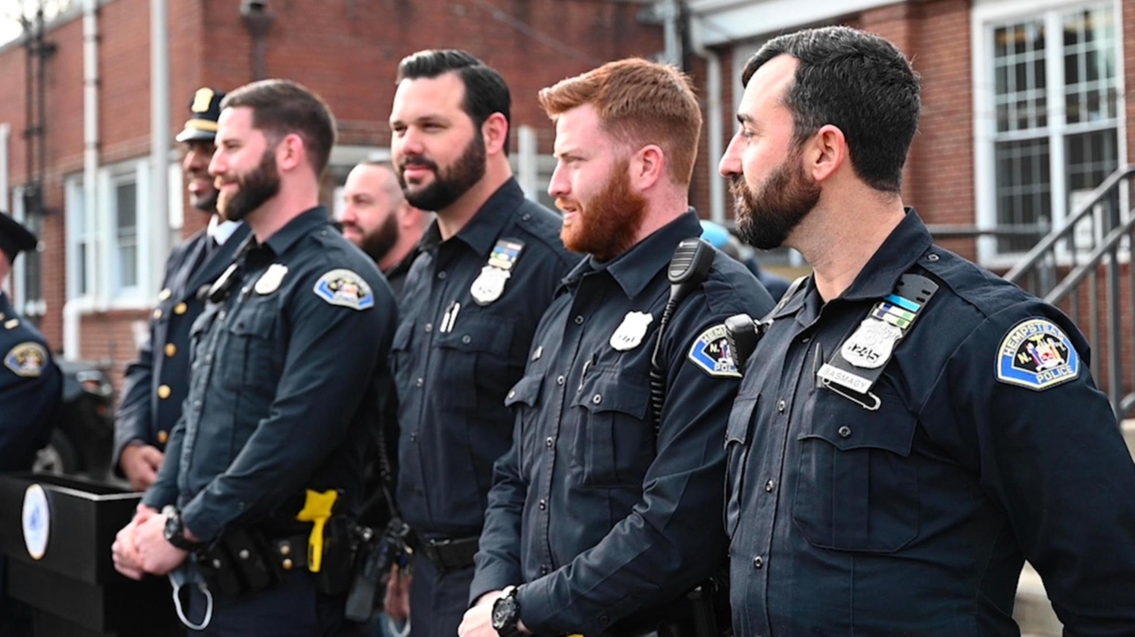 Hempstead cops participate in 'No Shave November to December' drive