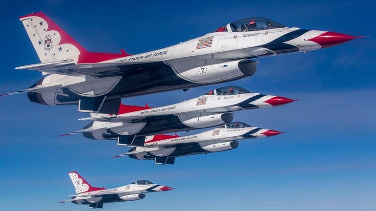 The U.S. Air Force Thunderbirds are  joining other military peformers...