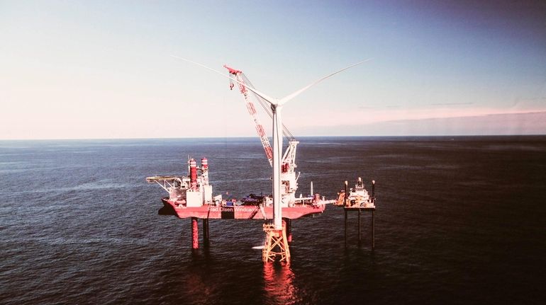 Image displayed by the South Fork Wind Farm at a public...