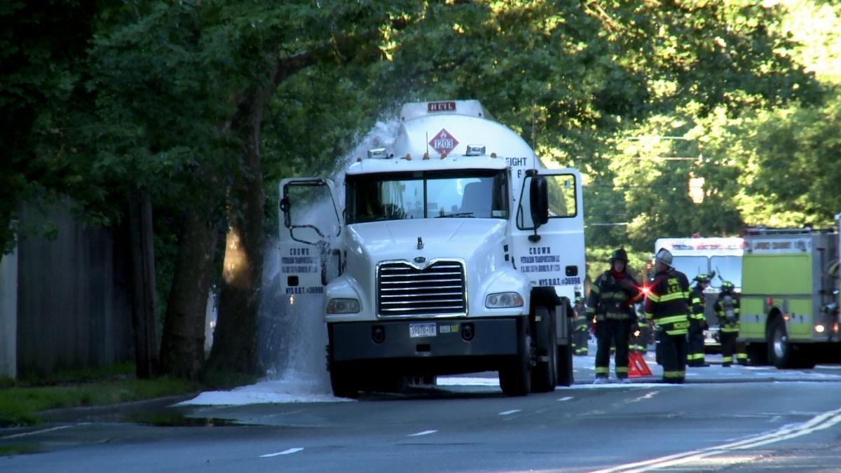 Leaking gasoline tanker in Woodmere prompts evacuations - Newsday